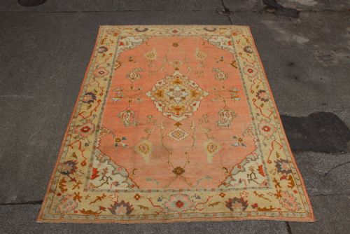257 X 356 Antique Ghiordes Oushak Carpet