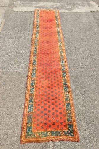 90 X 553cm Long Narrow Antique Turkish Oushak Runner