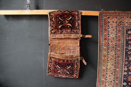 36 X 77cm Antique Miniature Khamseh Saddlebags