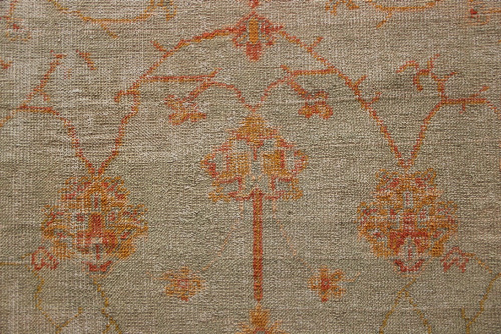 348 x 480cm Very Pale and Worn Antique Oushak Carpet View III