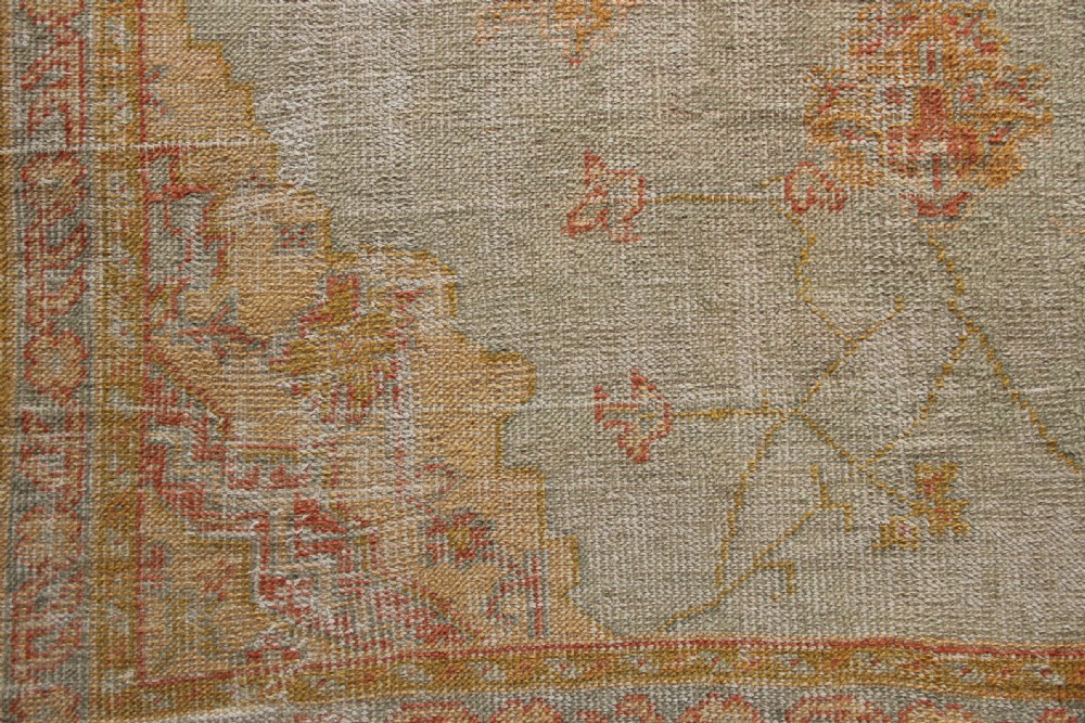 348 x 480cm Very Pale and Worn Antique Oushak Carpet View IV