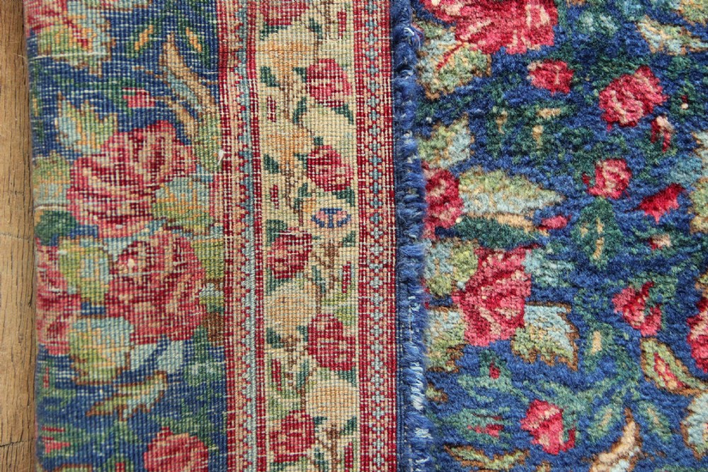 60 x 81cm Antique Kirman rug View III