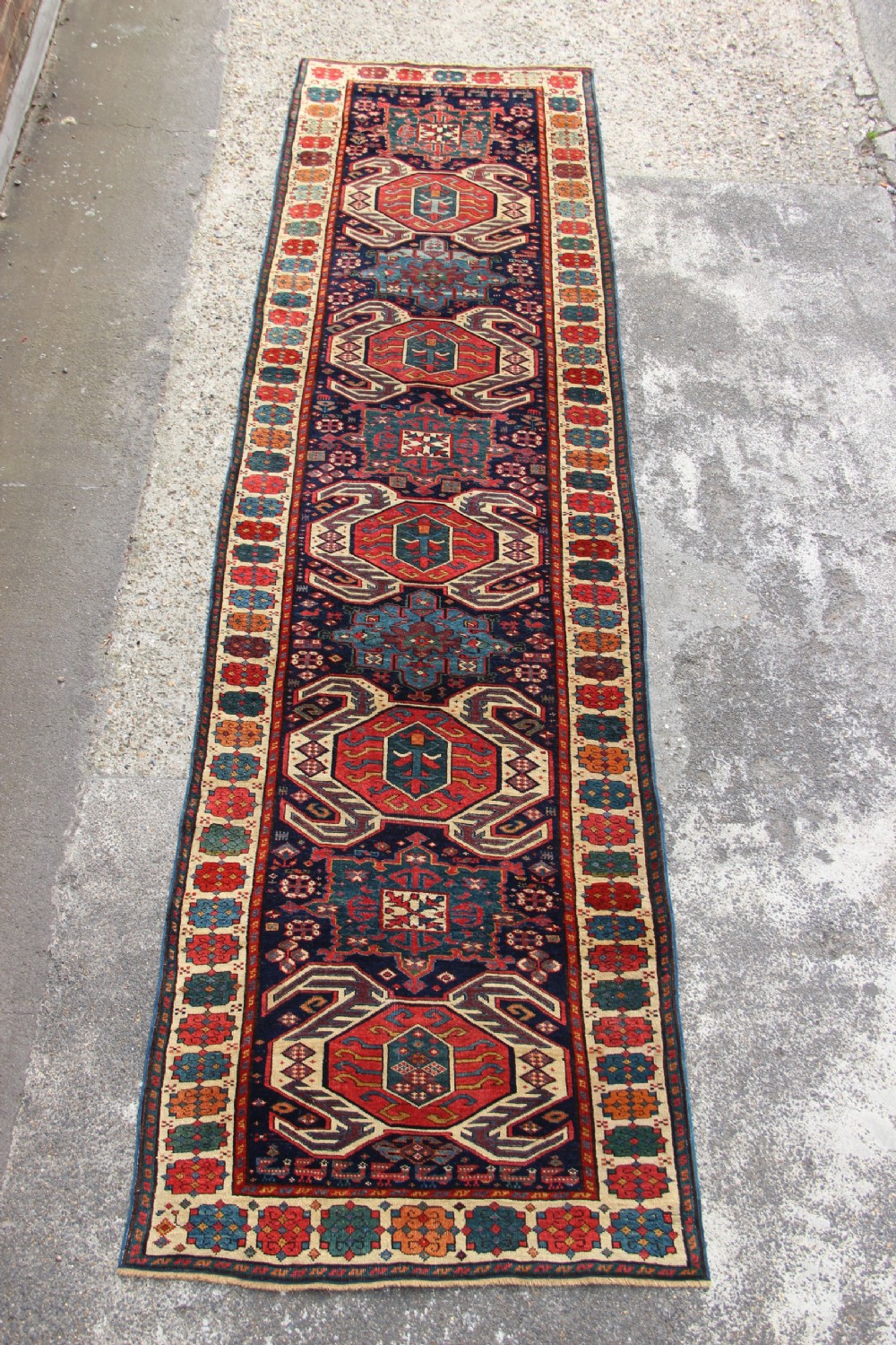 100 x 380 cm Antique Transcaucasian Runner