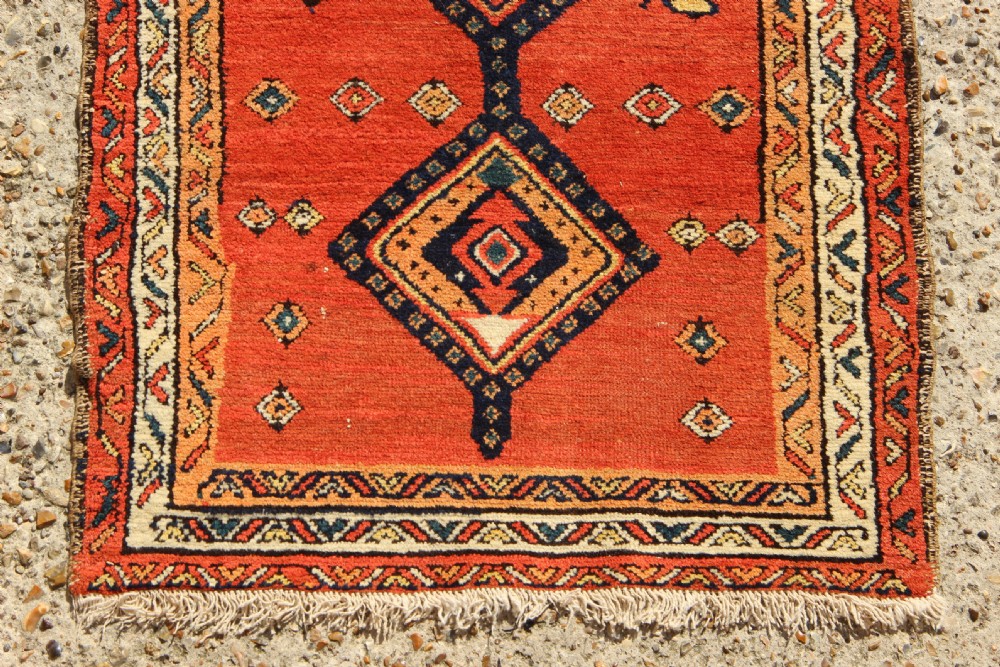 88 x 327cm Antique Narrow Hamadan Runner View II