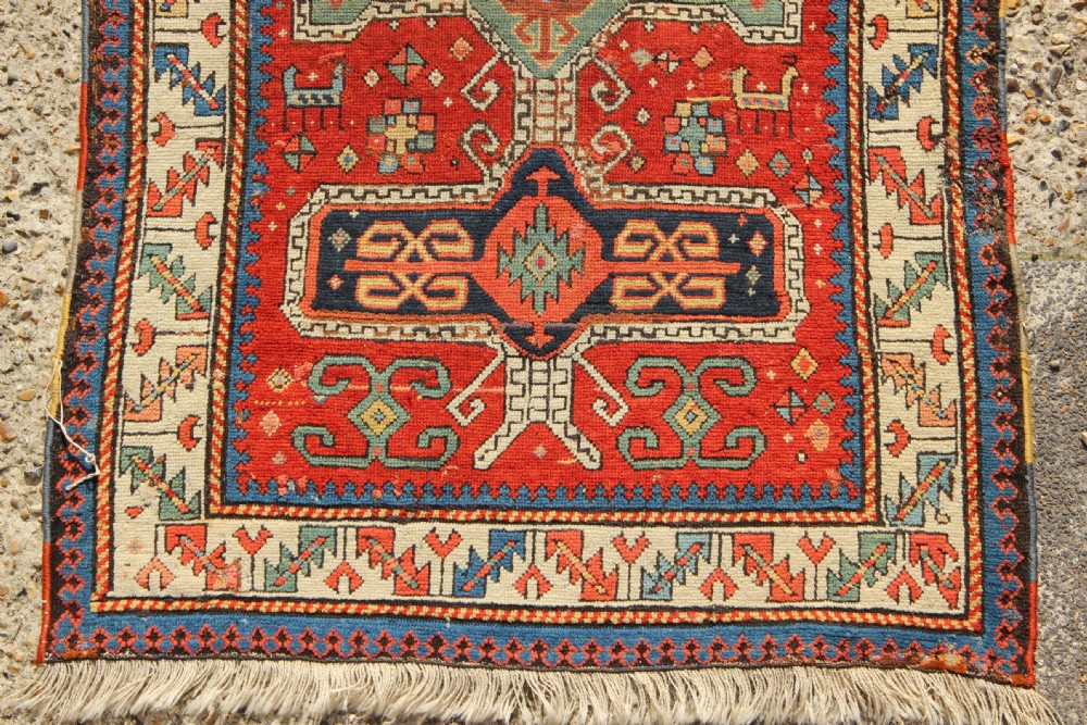 93 x 180cm Exceptional, Early Kazak Prayer Rug View II