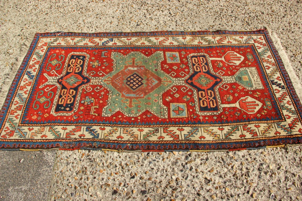 93 x 180cm Exceptional, Early Kazak Prayer Rug View XI