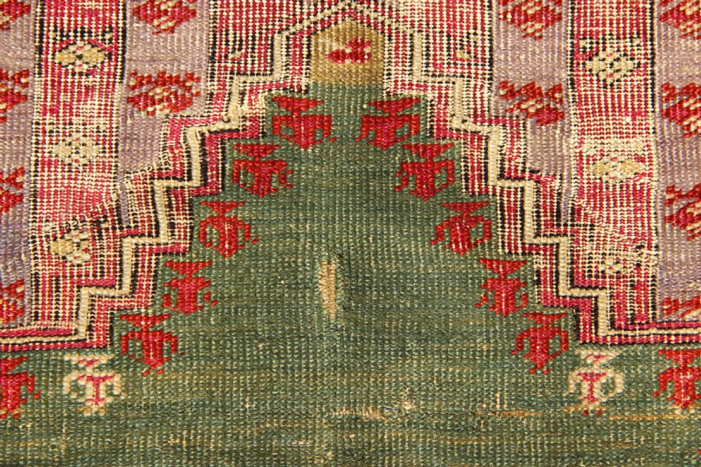 102 x 164cm Early 19th Century Ghiordes Prayer Rug View IV