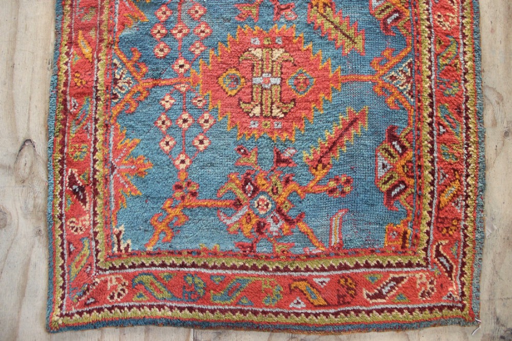 120 x 400cm Fabulous Light Blue Oushak / Ushak Turkey Runner View IV