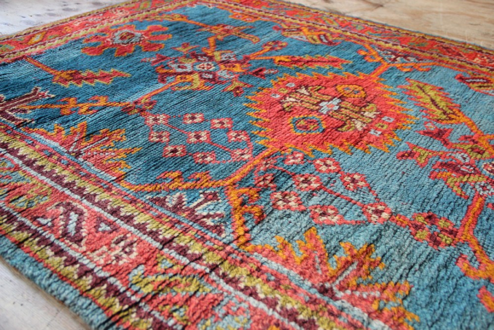 120 x 400cm Fabulous Light Blue Oushak / Ushak Turkey Runner View XII