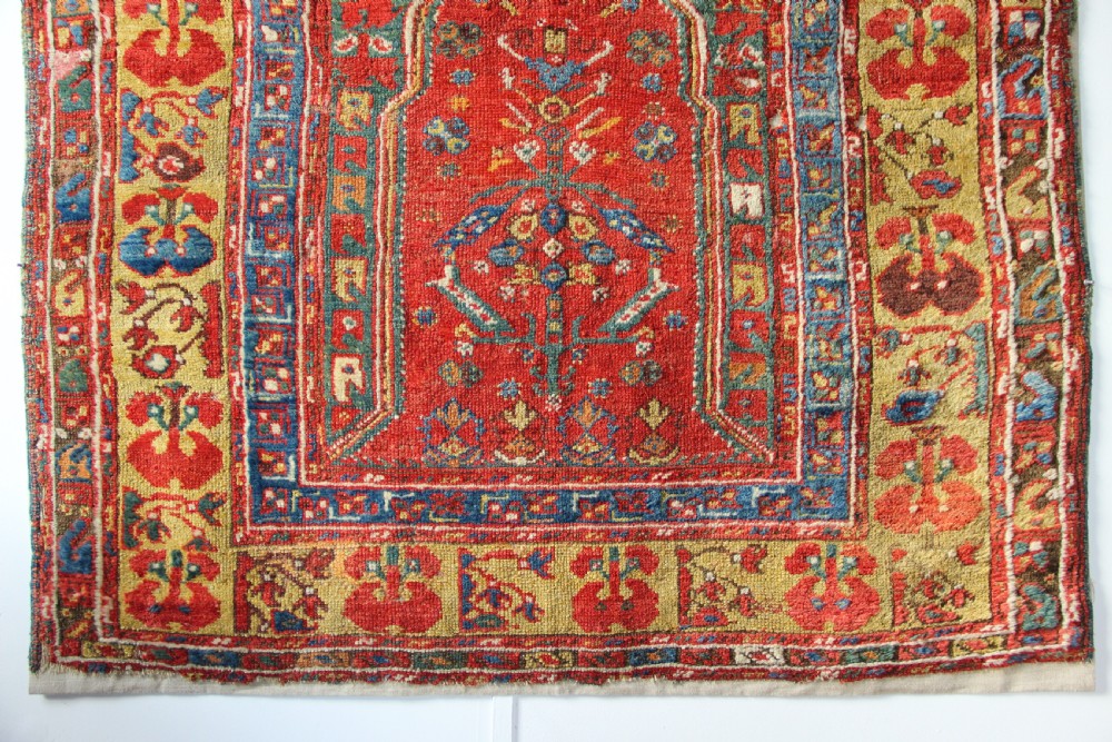 131 x 140 18th Century Turkish Village Prayer Rug, Dazkiri View XI