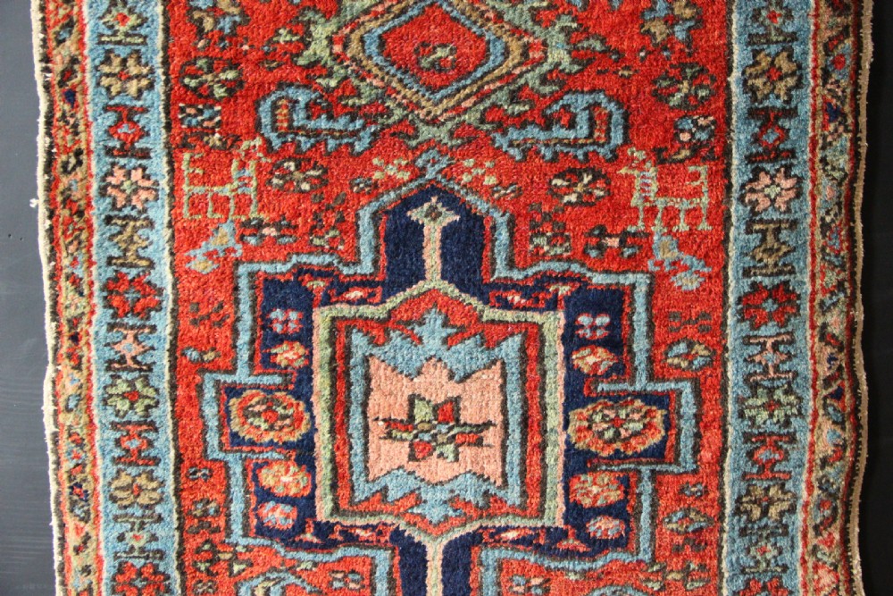 73 x 251cm Antique Narrow Heriz Runner View II