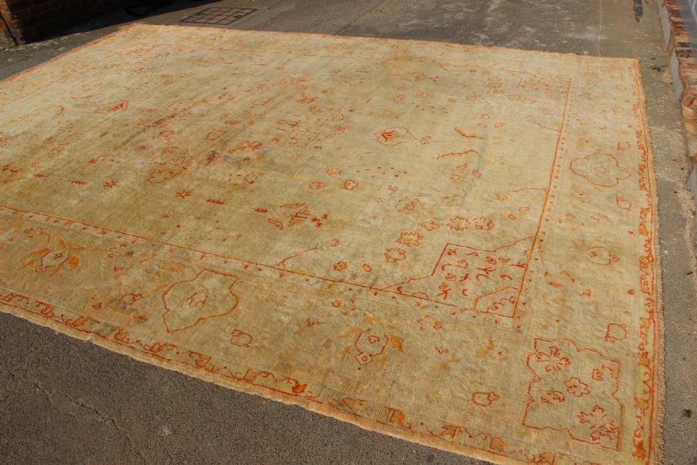 351 x 455cm Antique Borlu Oushak Carpet View V