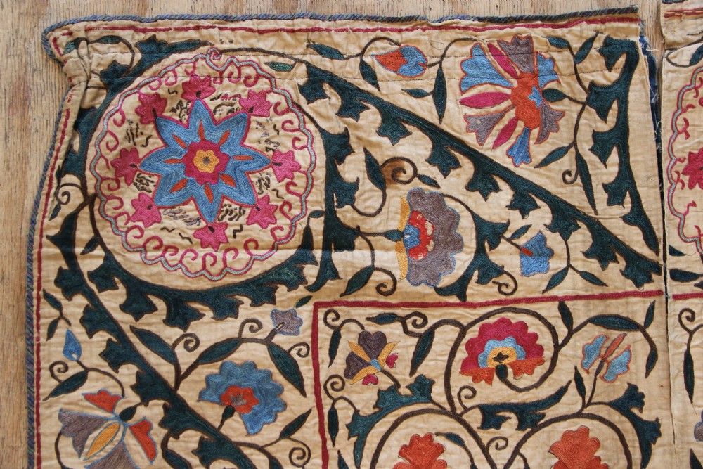 101 x 163cm Early 19th century Uzbek 'Nim' Suzani View XII