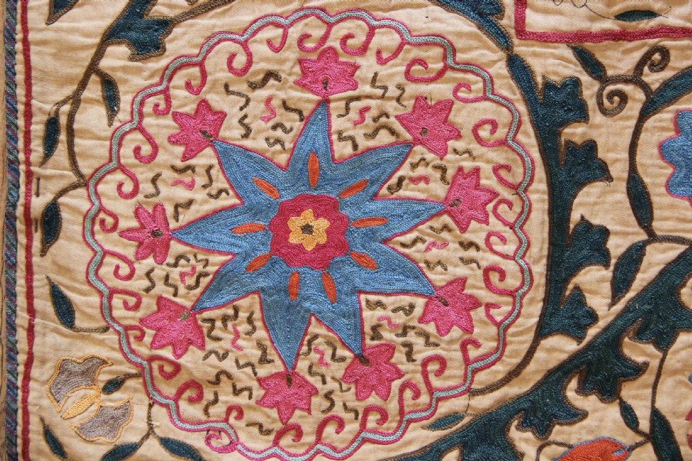 101 x 163cm Early 19th century Uzbek 'Nim' Suzani View XIV