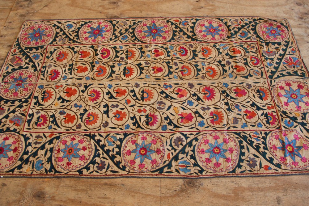 101 x 163cm Early 19th century Uzbek 'Nim' Suzani View XVIII