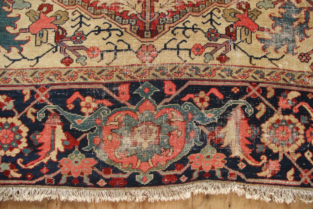 300 x 333cm Antique Serapi Heriz Carpet, distressed View III