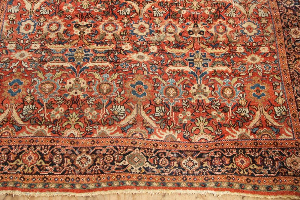 320 x 344cm Unusually Square Antique Mahal Carpet View II