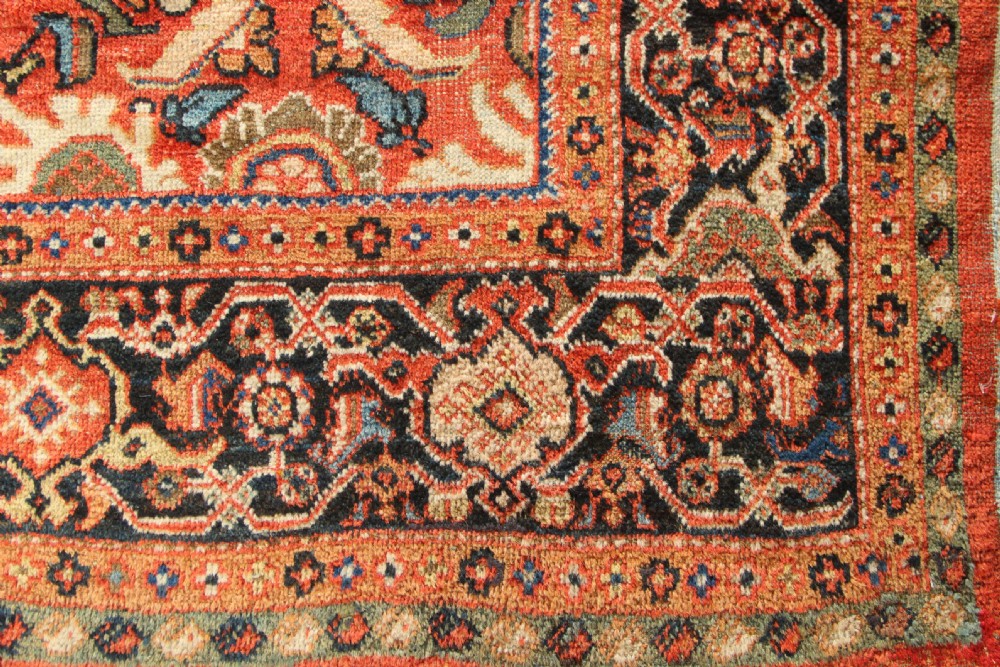 320 x 344cm Unusually Square Antique Mahal Carpet View III