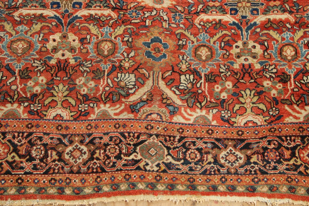 320 x 344cm Unusually Square Antique Mahal Carpet View IV