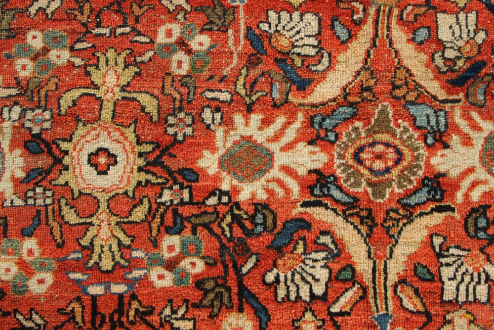 320 x 344cm Unusually Square Antique Mahal Carpet View VI