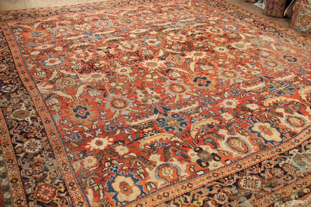 320 x 344cm Unusually Square Antique Mahal Carpet View VIII