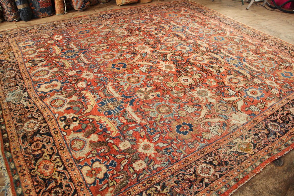 320 x 344cm Unusually Square Antique Mahal Carpet View IX