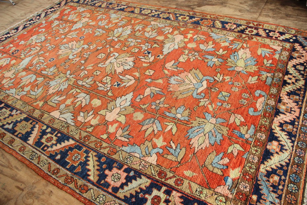 253 x 380cm Antique Heriz Carpet View IX