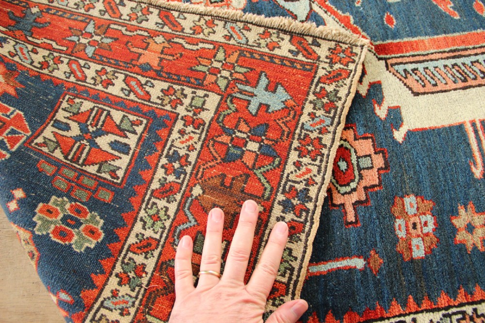 132 x 180cm Antique Karadja Heriz Rug View X