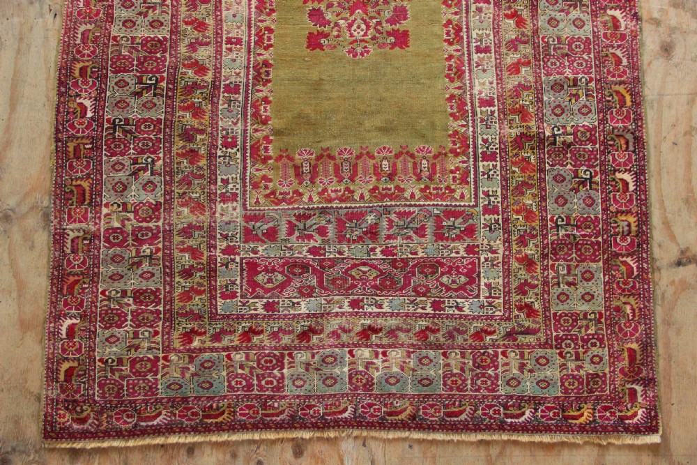 154 x 232cm Early 19th Century Ghiordes Prayer Rug View II