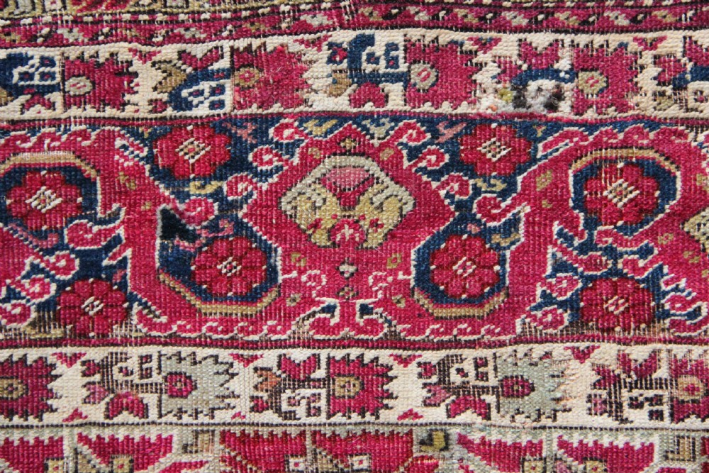154 x 232cm Early 19th Century Ghiordes Prayer Rug View V