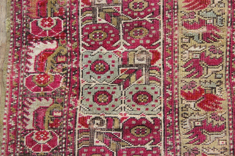 154 x 232cm Early 19th Century Ghiordes Prayer Rug View VI