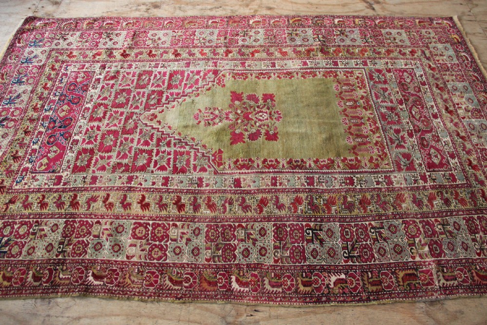 154 x 232cm Early 19th Century Ghiordes Prayer Rug View VII