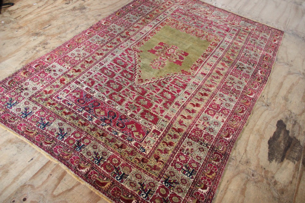 154 x 232cm Early 19th Century Ghiordes Prayer Rug View VIII