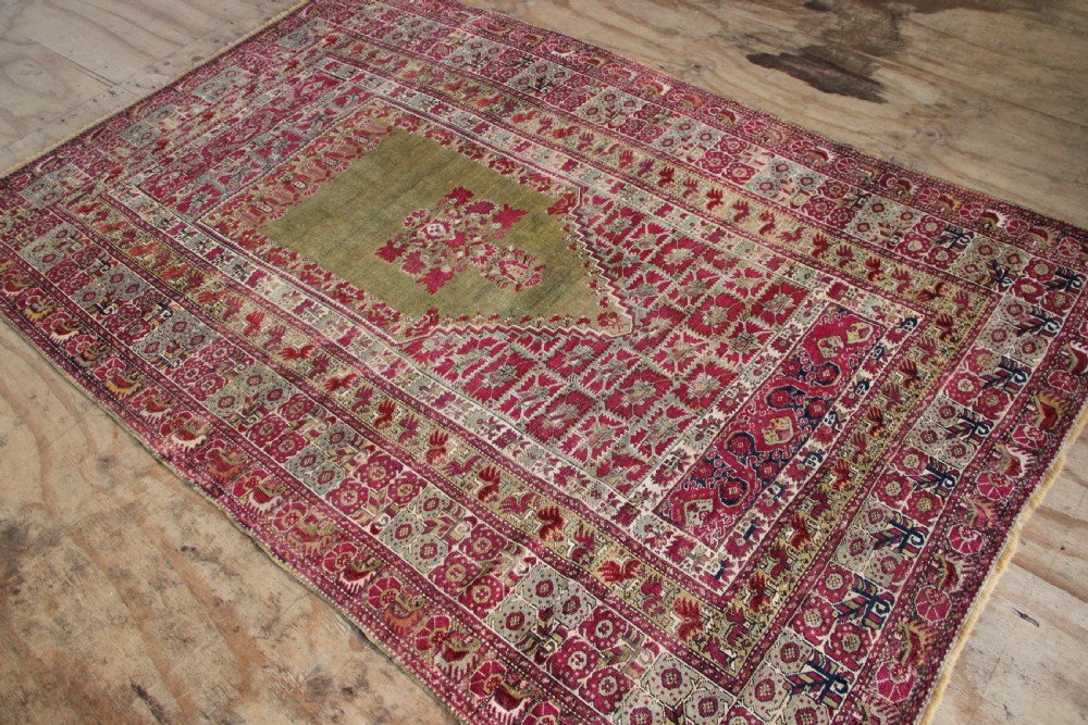 154 x 232cm Early 19th Century Ghiordes Prayer Rug View IX