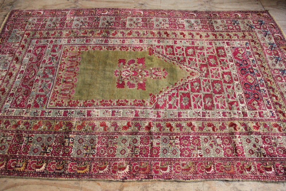 154 x 232cm Early 19th Century Ghiordes Prayer Rug View X