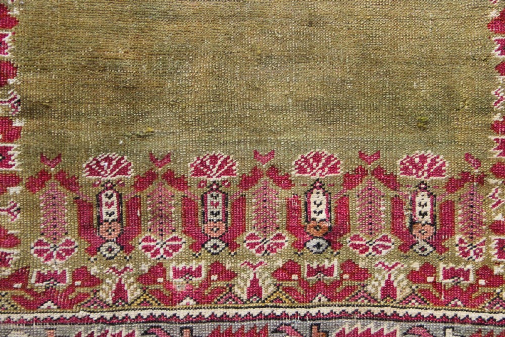 154 x 232cm Early 19th Century Ghiordes Prayer Rug View XII