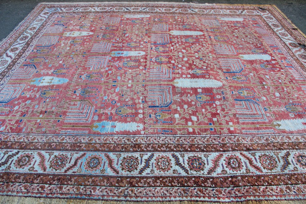 380 x 419cm Magnificent Bakshiash Carpet, Woollen Foundation View X