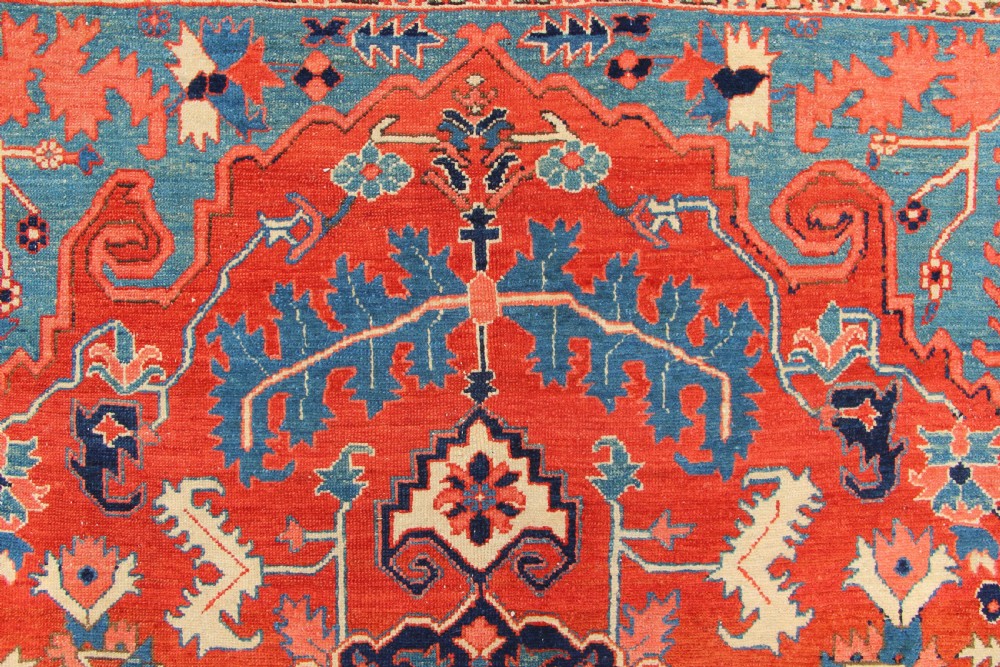 154 x 190cm Small Super Fine Antique Serapi Carpet View VI