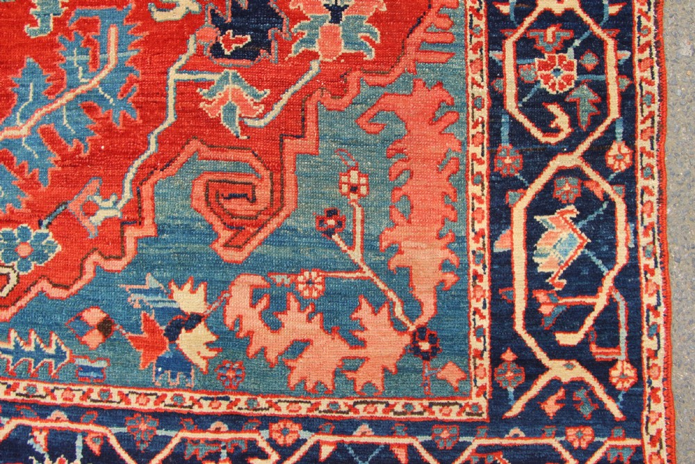154 x 190cm Small Super Fine Antique Serapi Carpet View XIII