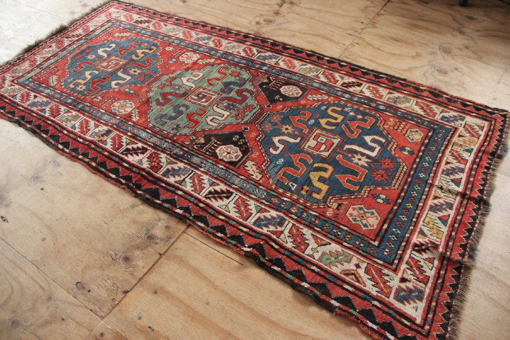 119 x 246cm Antique Cloudband Kazak, Caucasus View VII