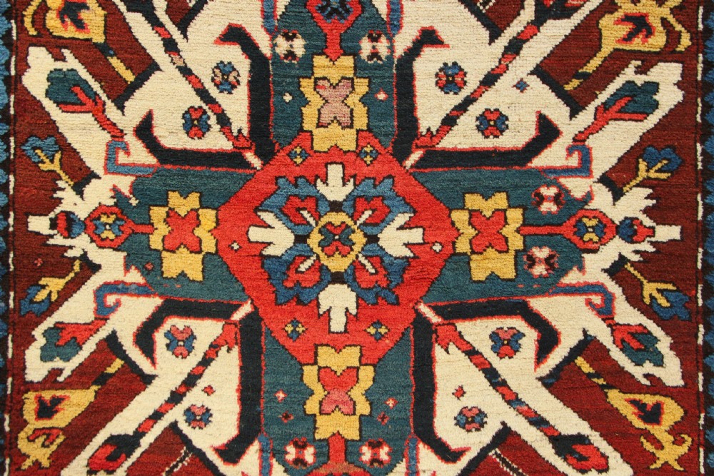 110 x 217cm Antique 'Eagle' Kazak View III