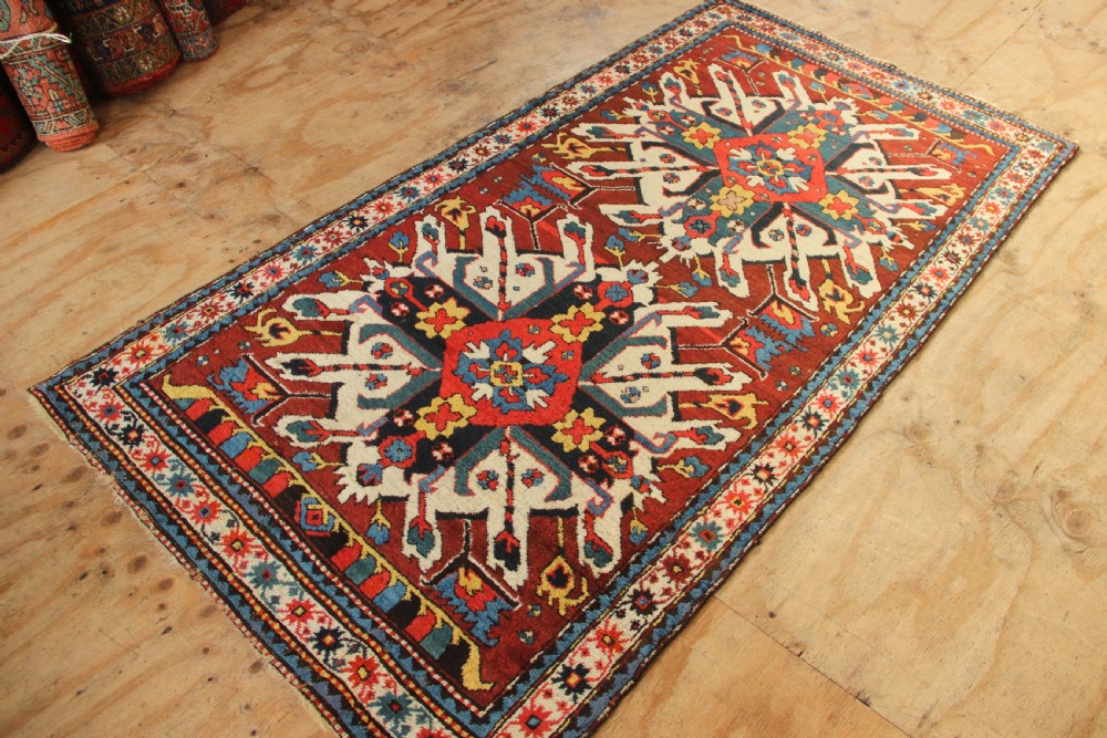 110 x 217cm Antique 'Eagle' Kazak View IX