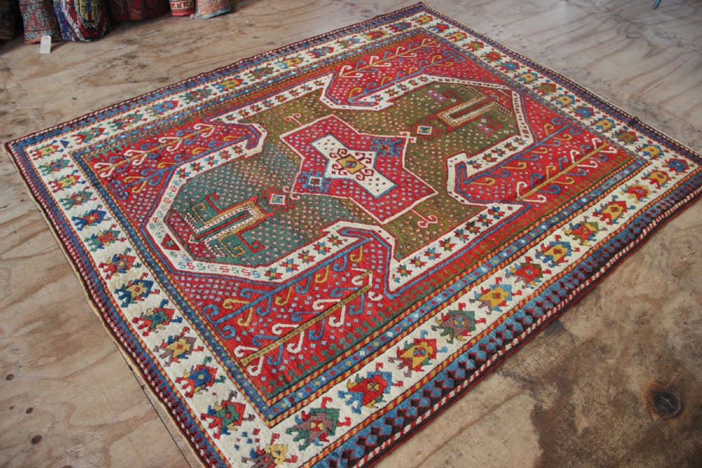 183 x 226cm Early 19th Century Sewan Kazak, The Caucasus View X
