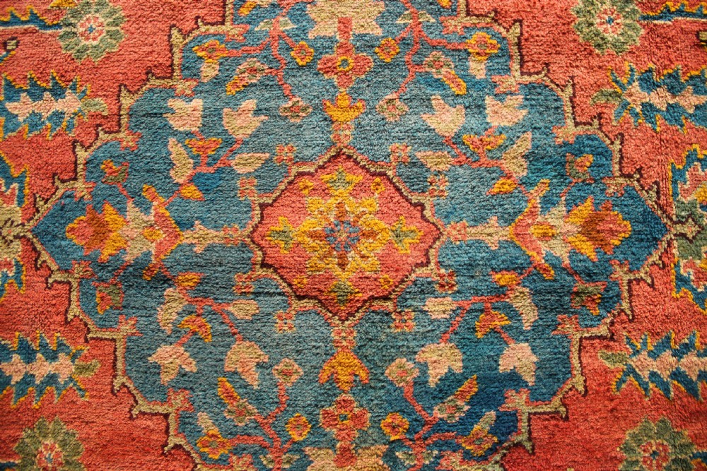358 x 390cm Antique Oushak / Ushak Carpet View V