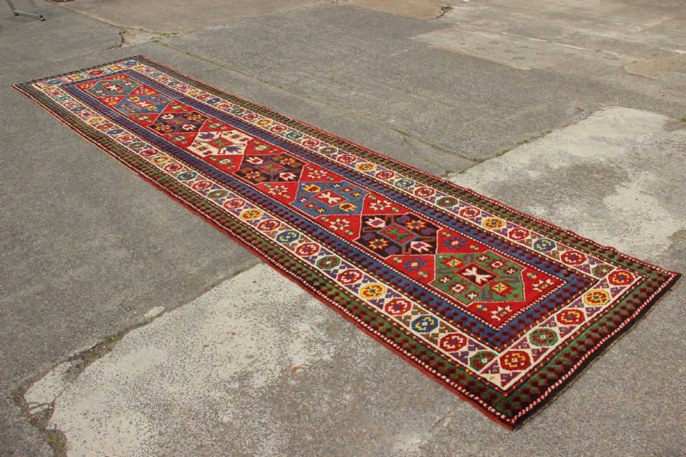100 x 427cm Antique Kazak Runner View XIII