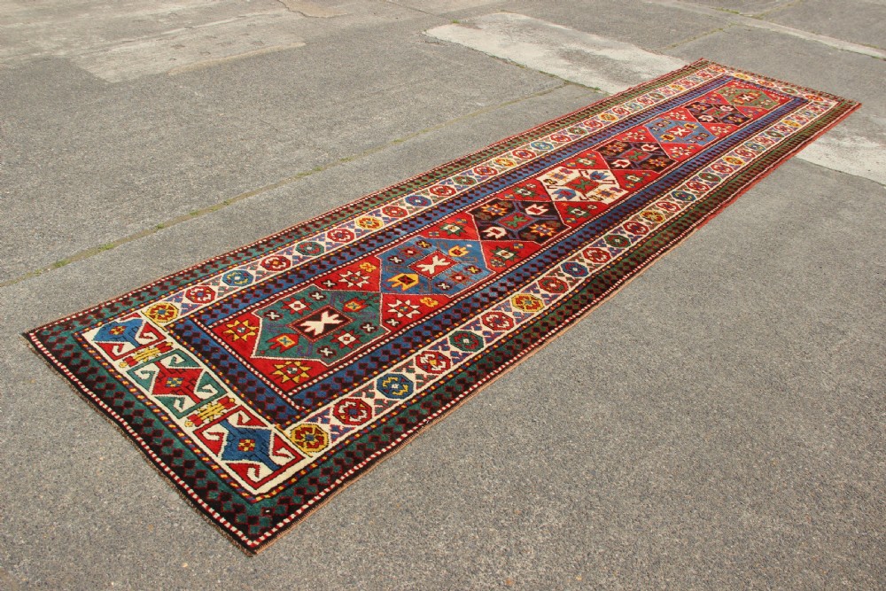 100 x 427cm Antique Kazak Runner View XV