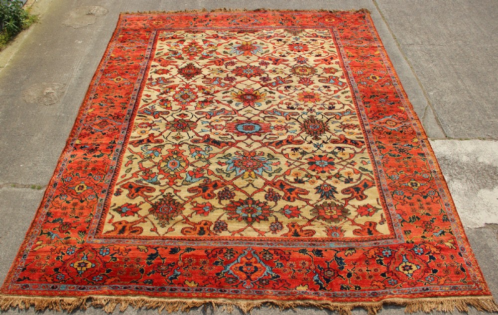 335 x 403cm Antique Fereghan Ziegler Carpet