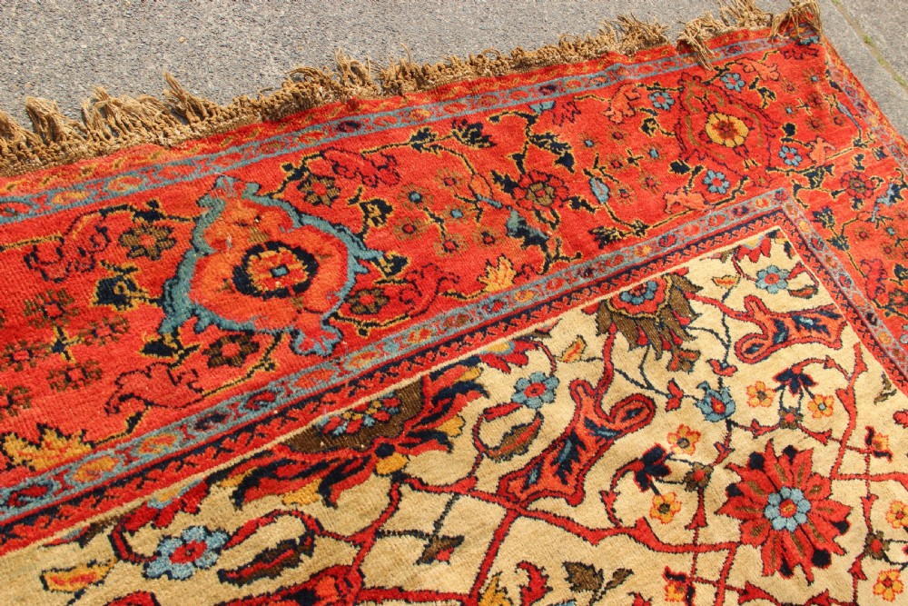 335 x 403cm Antique Fereghan Ziegler Carpet View X