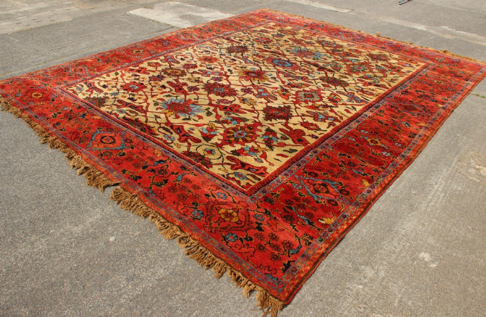 335 x 403cm Antique Fereghan Ziegler Carpet View XV