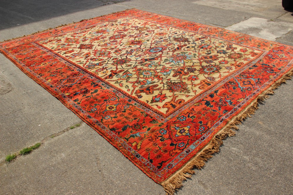 335 x 403cm Antique Fereghan Ziegler Carpet View XVII
